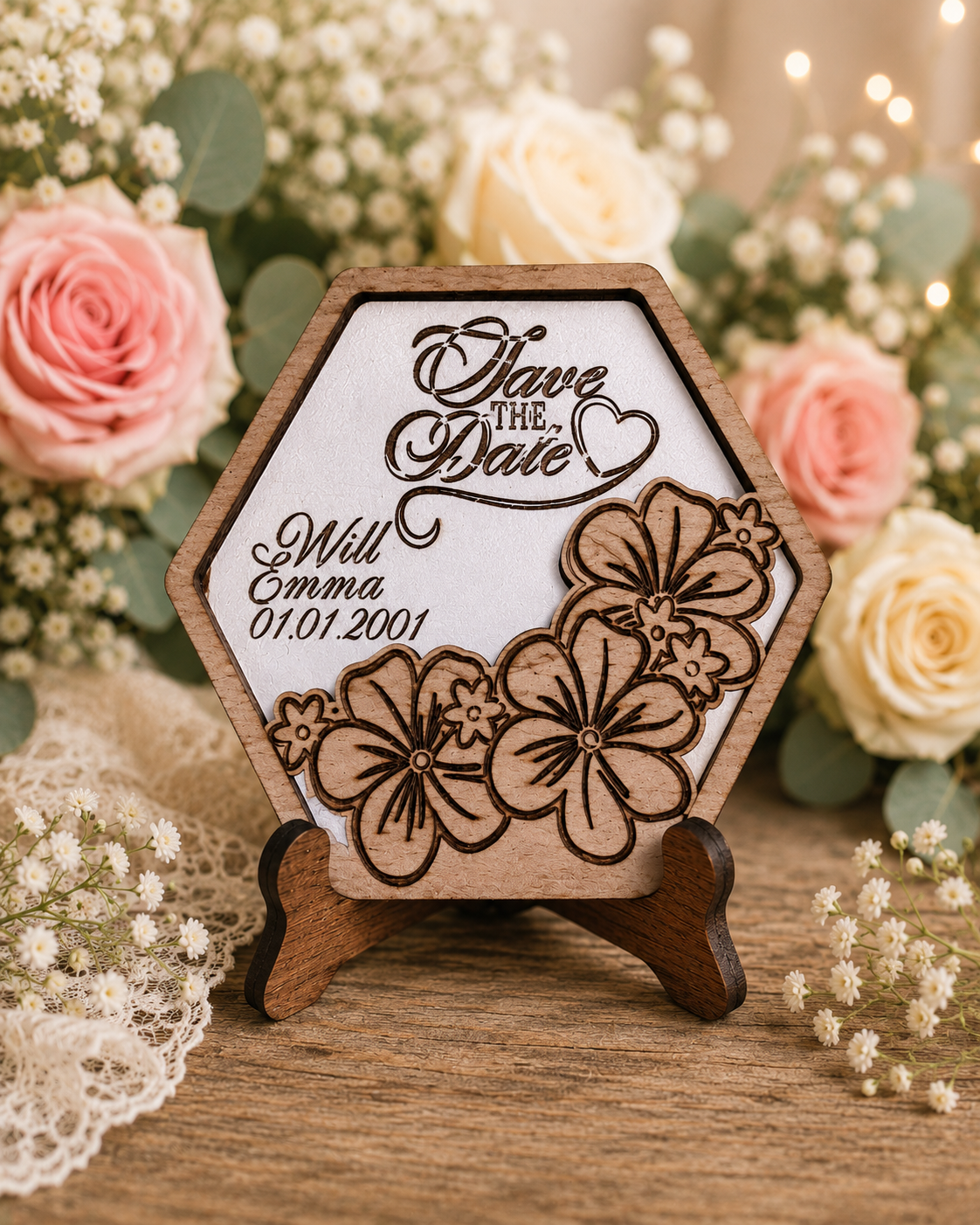 Save The Date Magnets - Hexagon