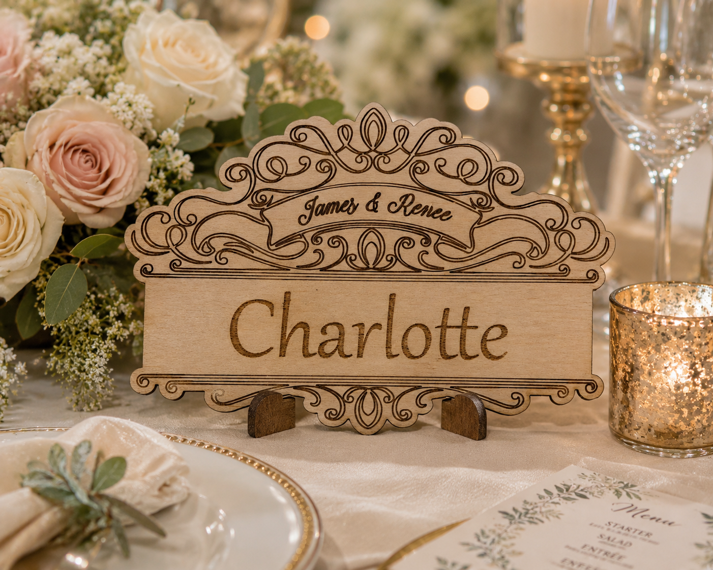 Place Cards - Elegant Rectangle