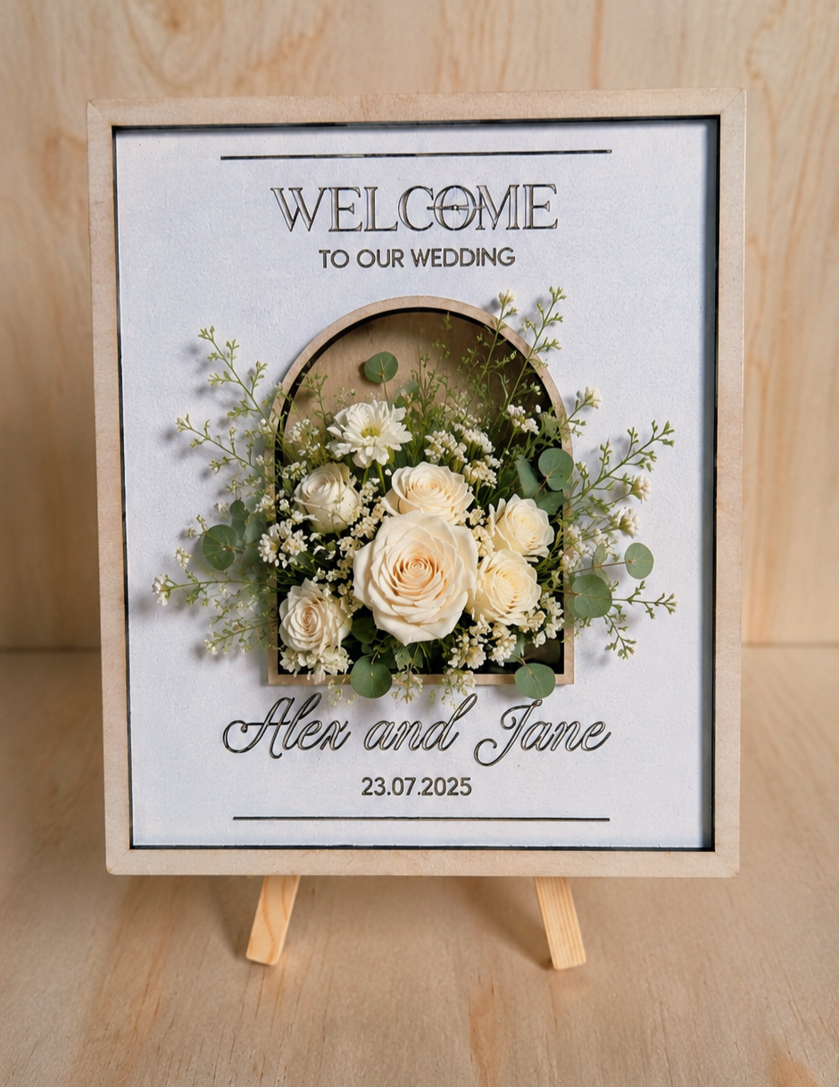 3D welcome wedding sign personalised unique flowers.png (Copy) (Copy)