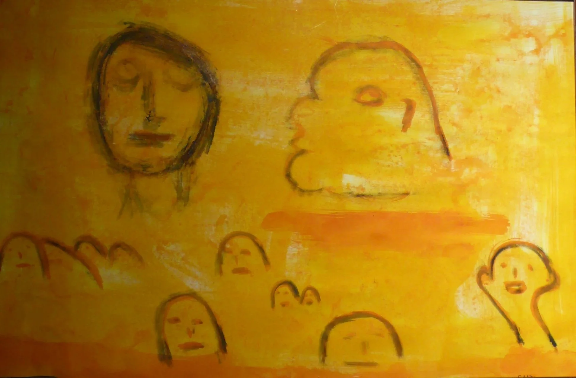 "Neighbors" 26x38 watercolor on paper