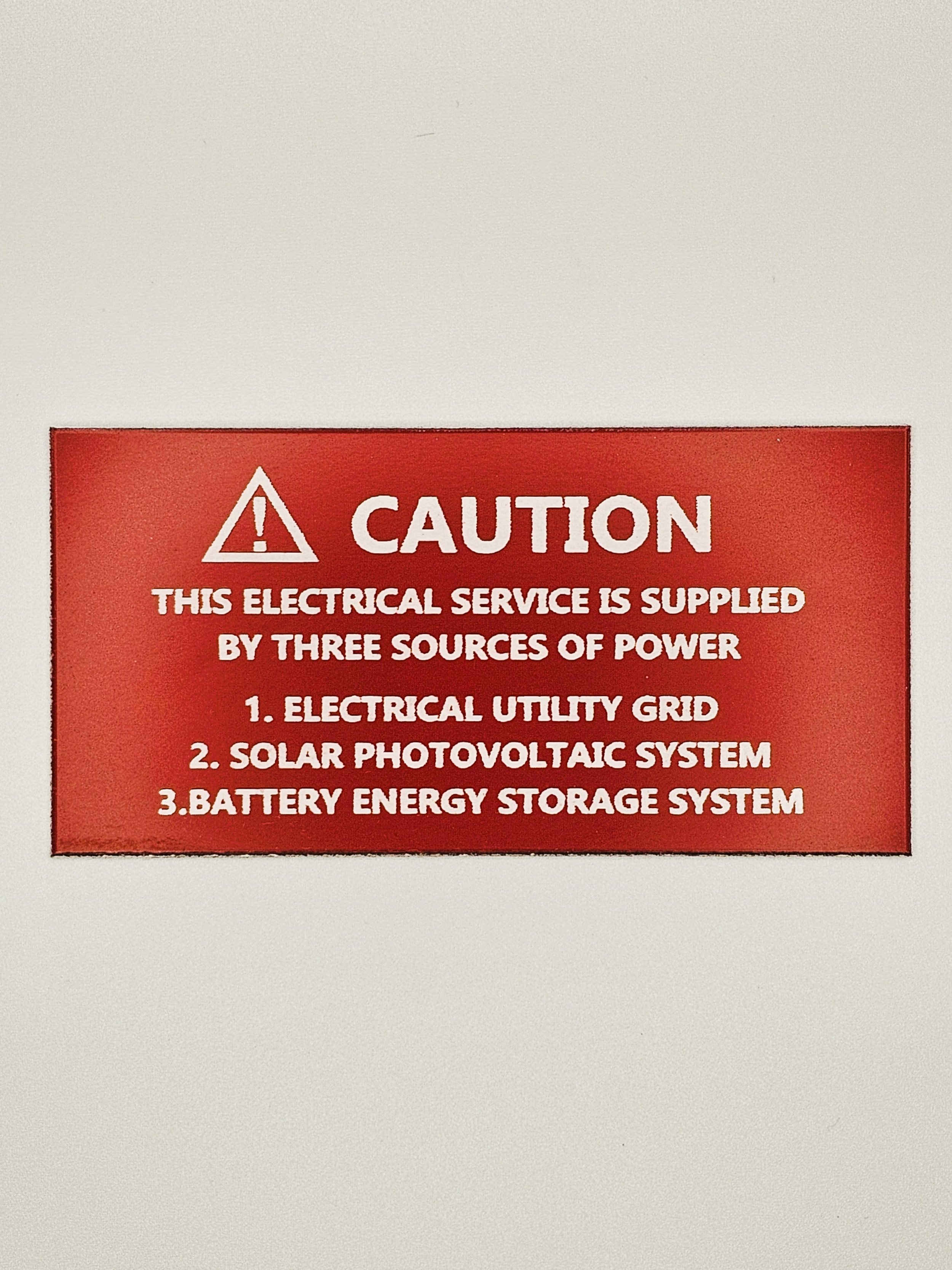 Caution Three Power Sources