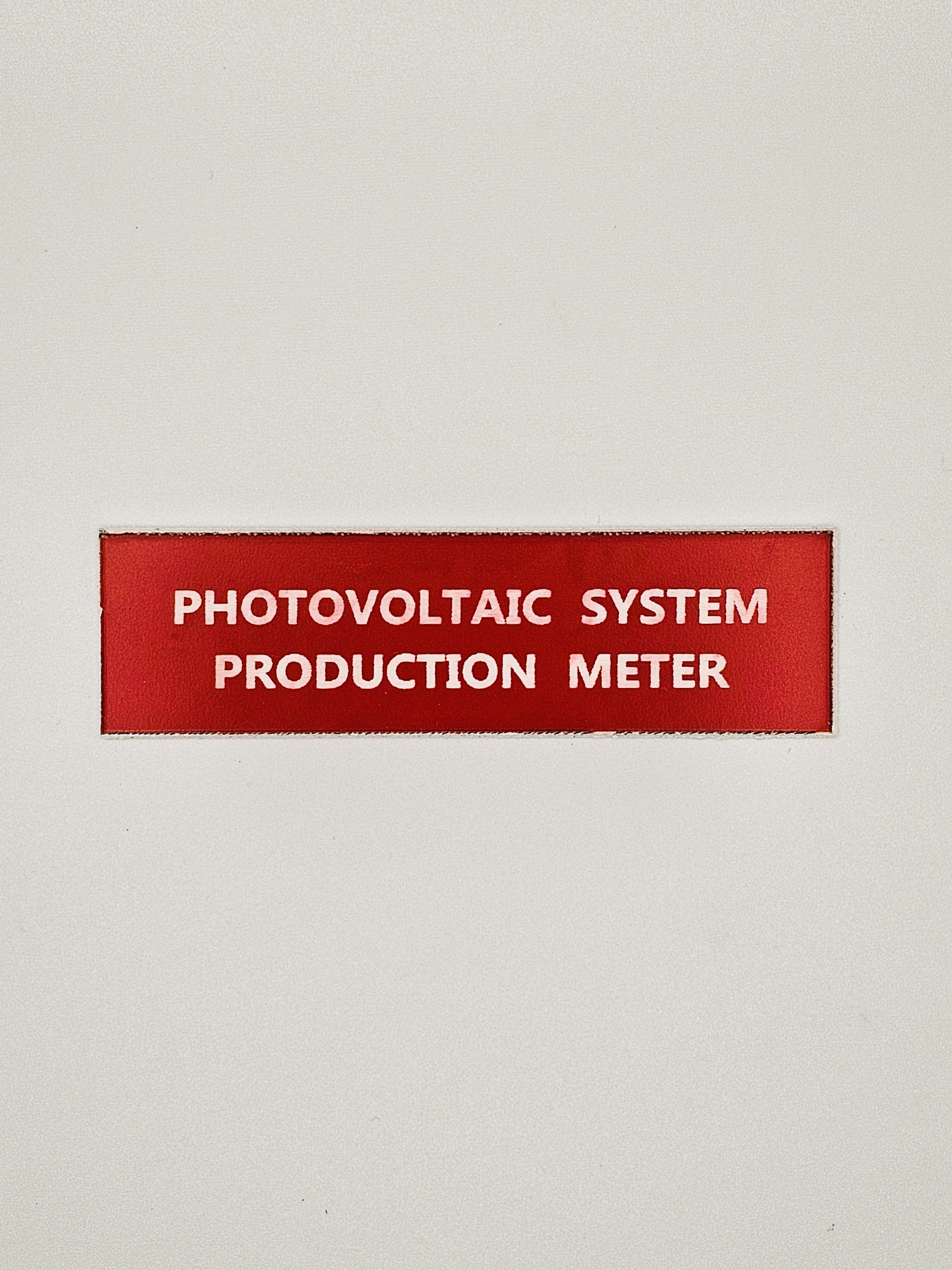 Photovoltaic System Production Meter