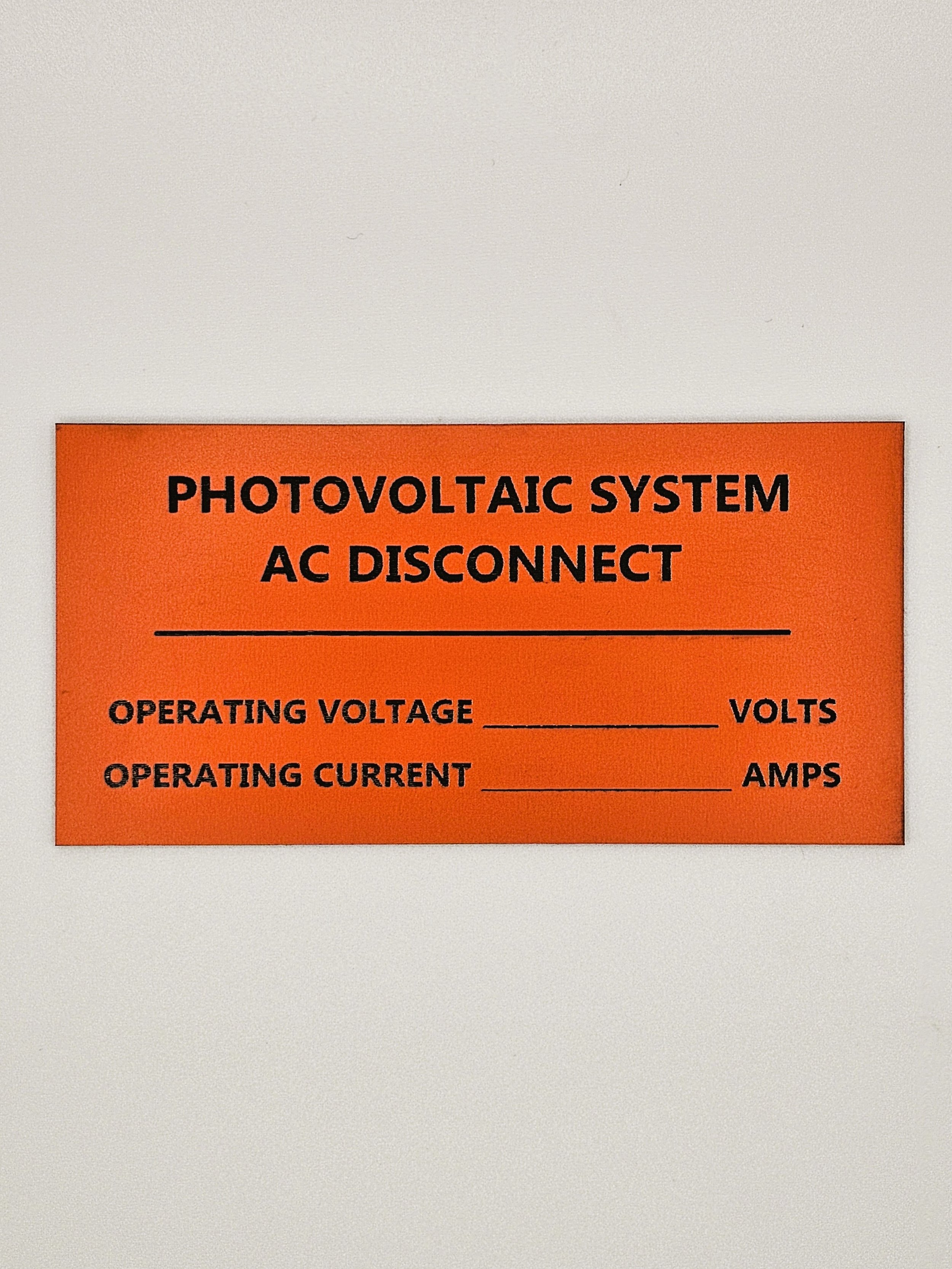 PV System AC Disconnect
