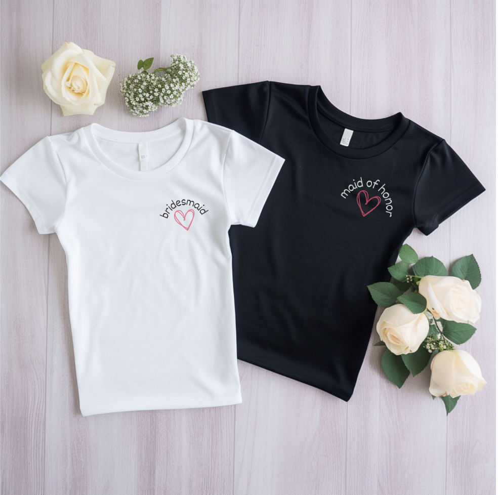 Bridesmaid Heart | Maid of Honor Heart Bachelorette T-Shirts
