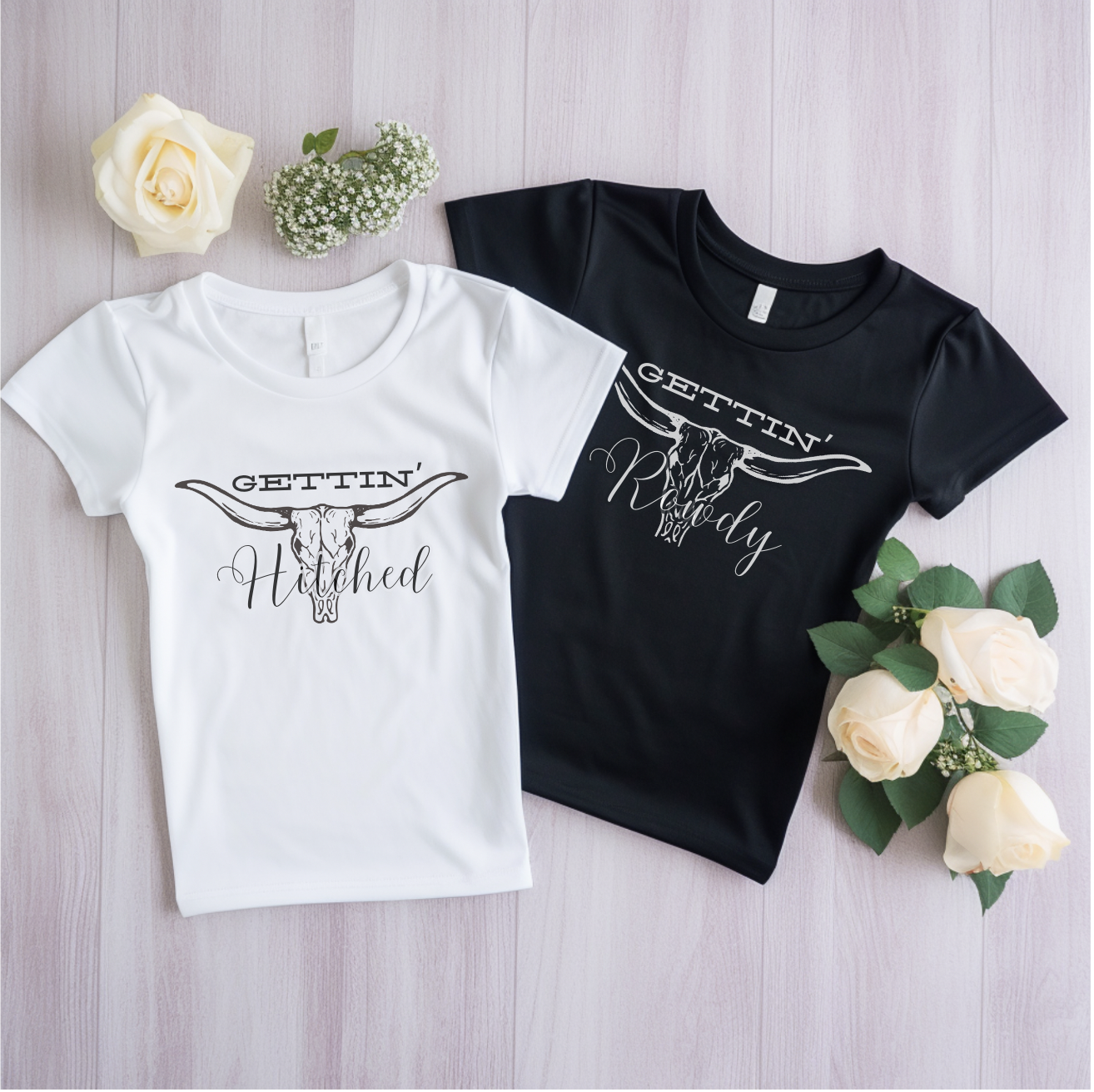 Gettin' Hitched | Gettin' Rowdy Bachelorette T-Shirts