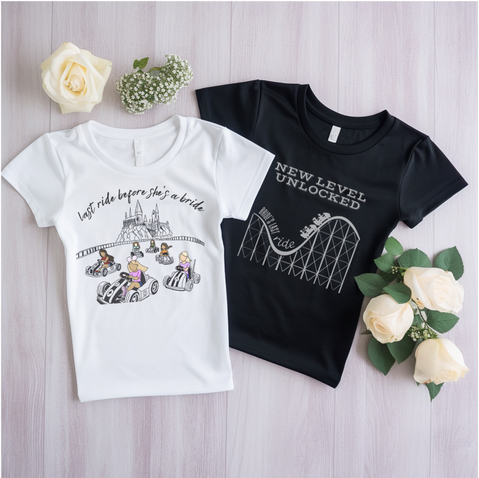 Last Ride Before She's A Bride | New Level Unlocked Bride's Last Ride Bachelorette T-Shirts