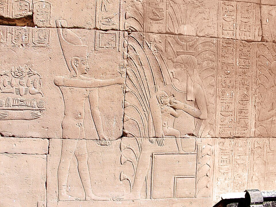 Figure 30. A breastfeeding scene in the interior walls. Possibly Hathor.