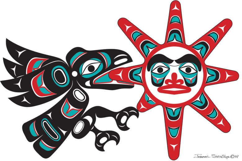 Figure 25. Tlingit art depicting Raven stealing the sun. Israel Shotridge