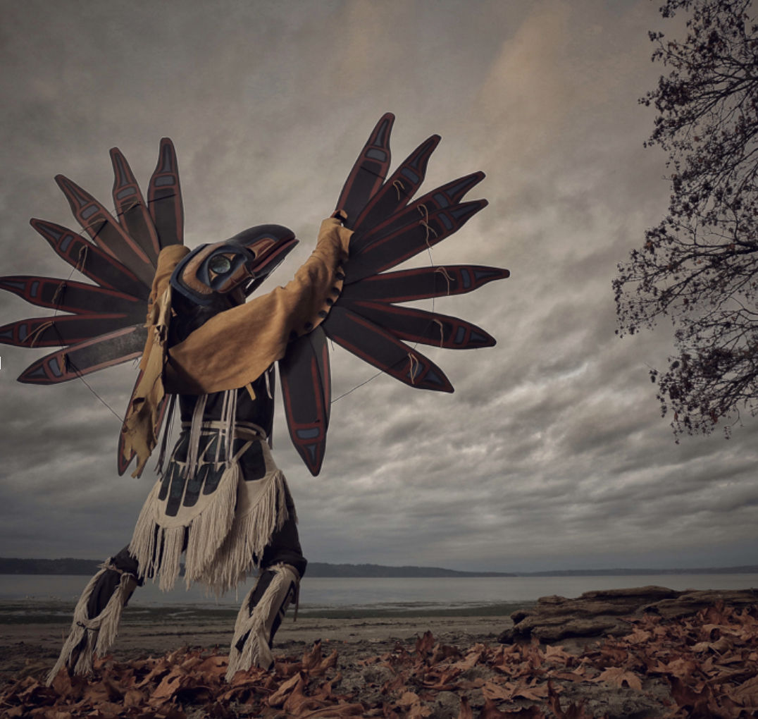 Figure 27. Gene Tagaban, “One Crazy Raven: Trickster Stories with Raven, Coyote, and Rabbit” an influential storyteller, 2020