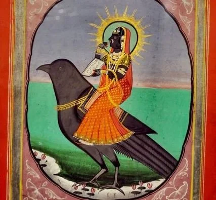 Figure 7. Hindu Goddess Dhumavati, assoc. with Nirriti based on connections of death, poverty, and misery (from the Vedic Yagya Center).