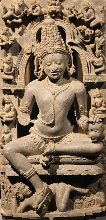 Figure 5.  Nirriti likely reclining bottom human. Deity of hidden realms &amp; sorrows, (image from arjuna-vallabha on tumblr)