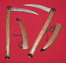 Figure 21. Kama (鎌 or かま) from Japan and other areas of Southeast Asia (Draeger &amp; Rober W. Smith 1969)