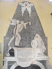 Figure 41. Father Time on an Irish memorial stone, displaying an empty hourglass to a mourning widow.