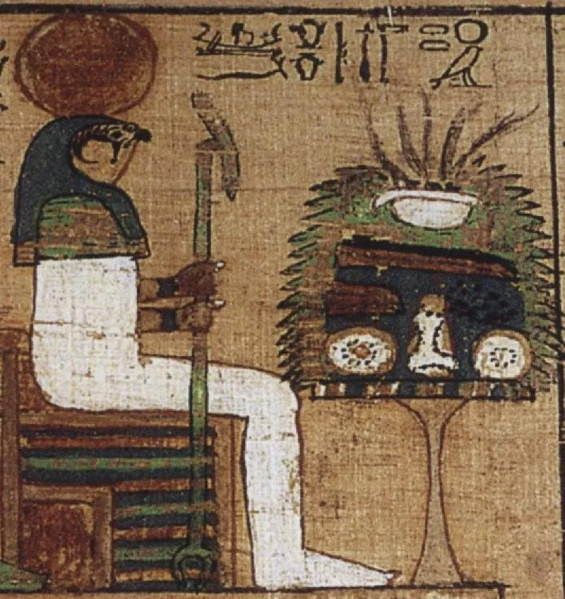 Figure 14. Ptah-Sokar-Osiris wrapped in linen, holding the was-sceptre, and wearing the sun disk.
