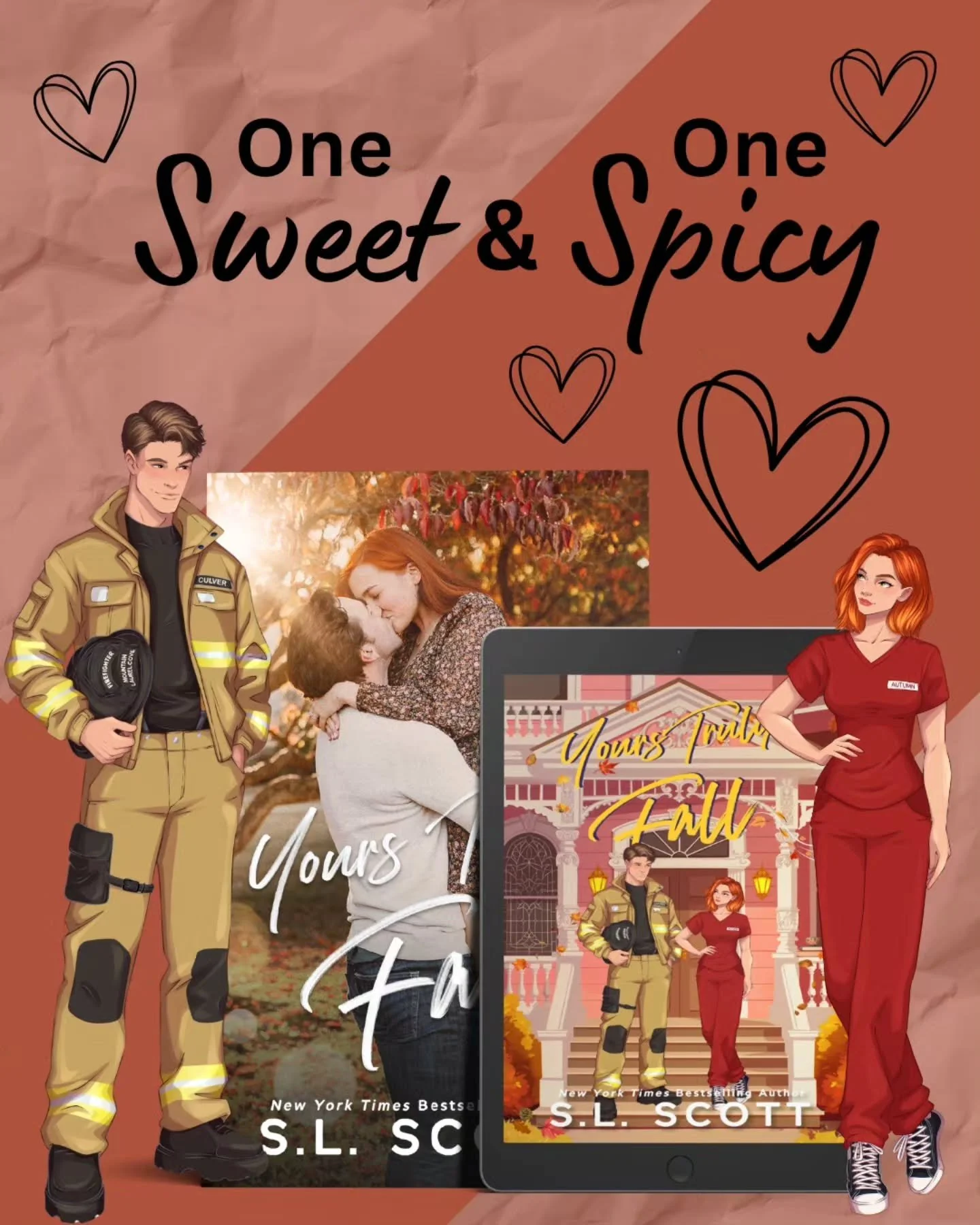 One Sweet &amp; One Spicy scene from Yours Truly, Fall 👀

Which one is your favorite???

Yours Truly, Fall is now available in paperback, ebook, audio, and Kindle Unlimited! Links in bio. 

There are worse things than being stuck alone in a cabin wi