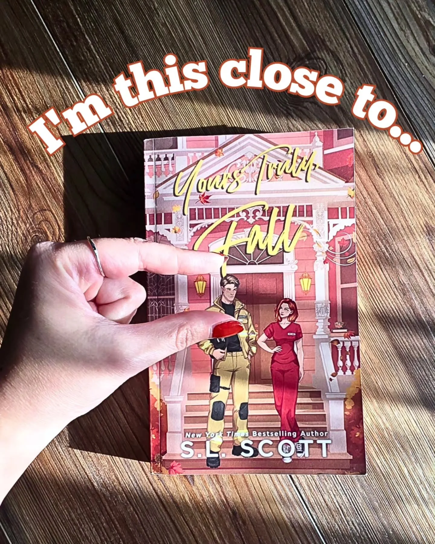 I'm this close...Yours Truly, Fall edition 🍂

Have you read Brandon and Autumn's story yet?

Why you'll love it: 
🍂Firefighter/Nurse
🍂Workplace Romance
🍂Amnesia
🍂Second Chance
🍂He Falls First
🍂Small Town

There are worse things than being stuc