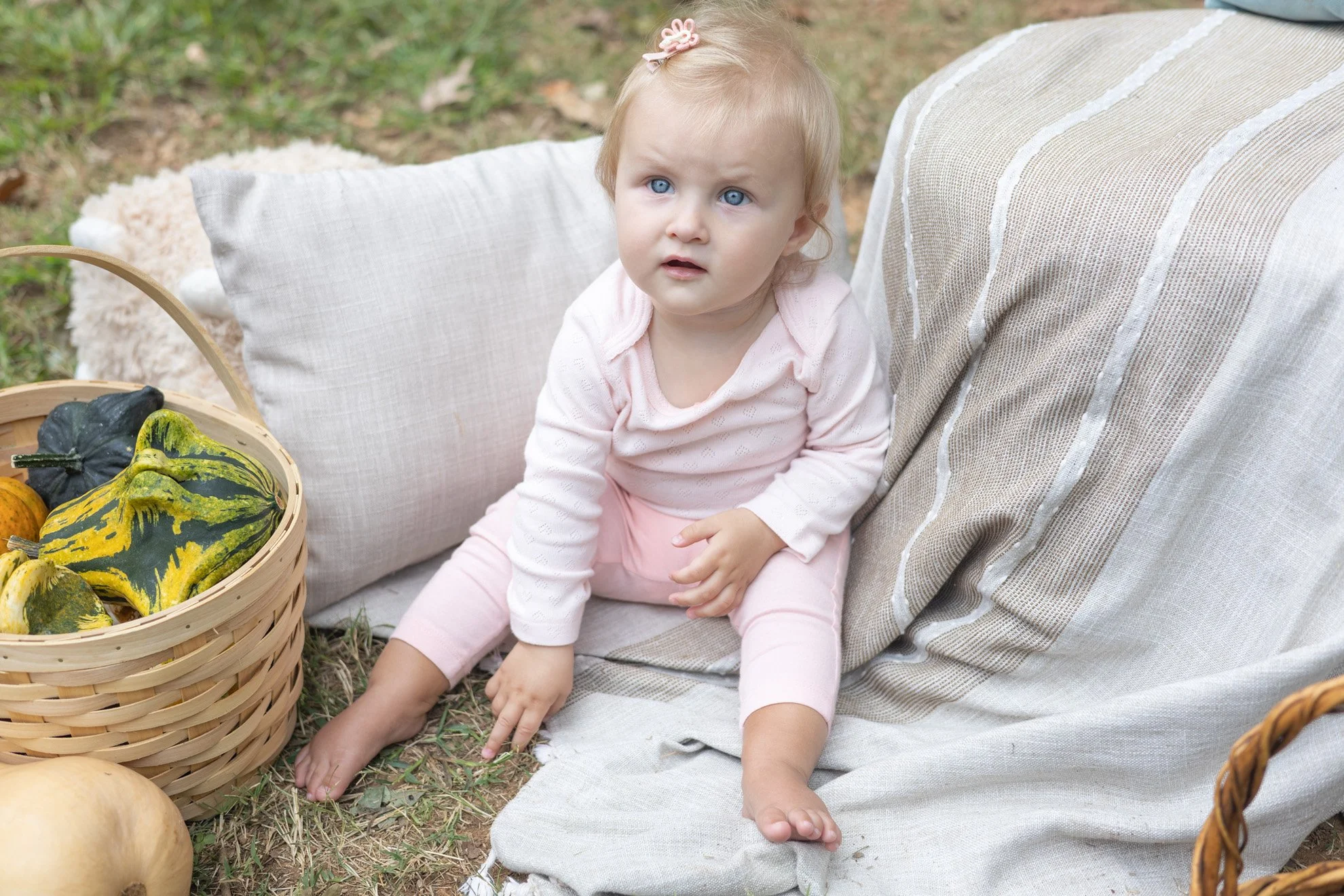 Baby and Pumpkins