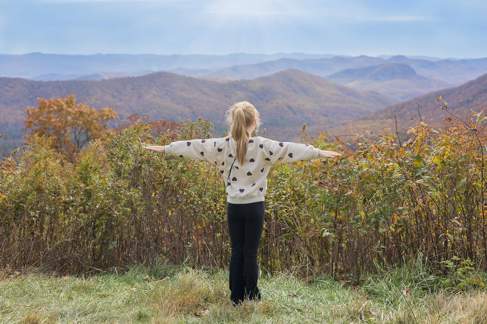 Girl and Mountain View