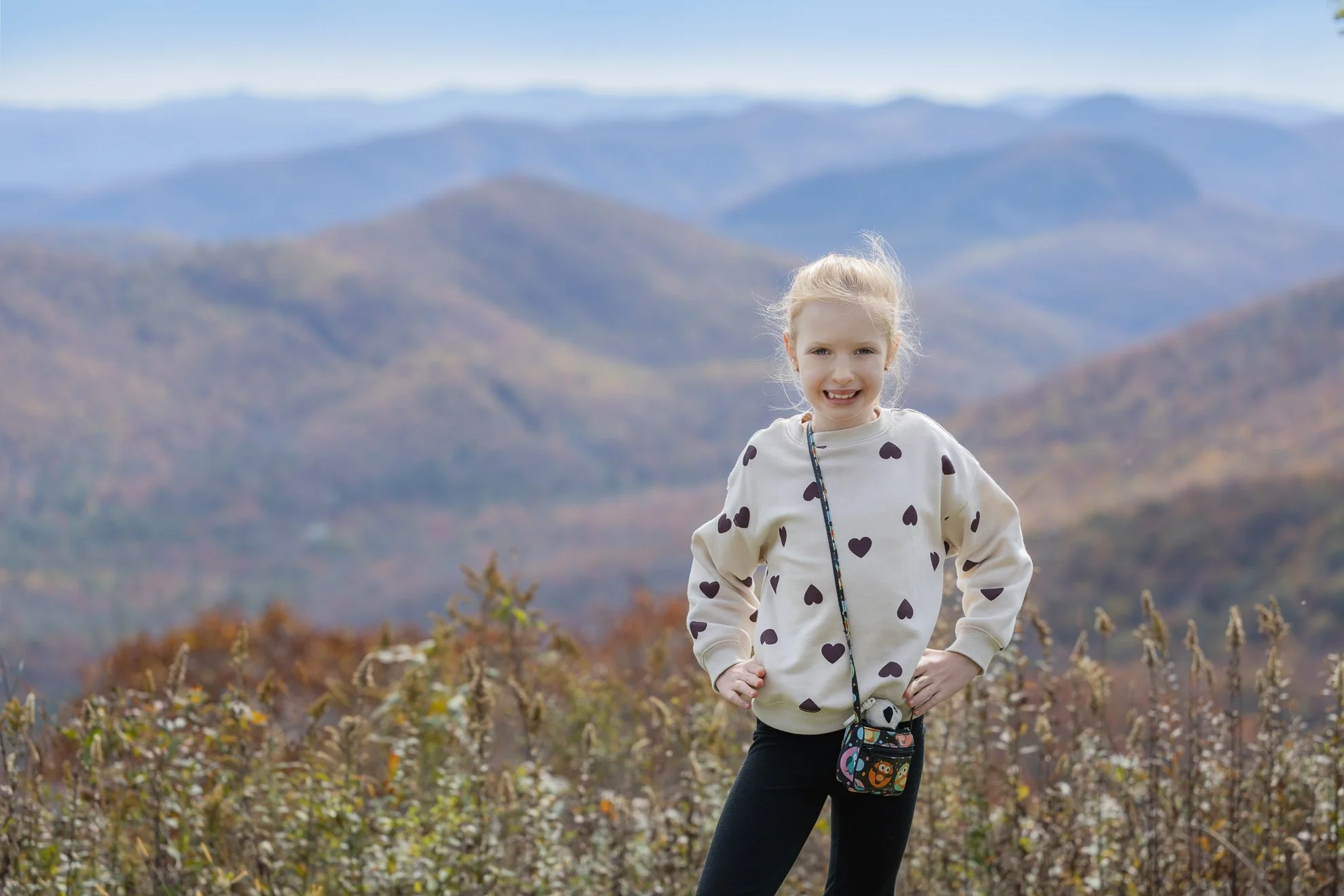 Girl and Mountain View