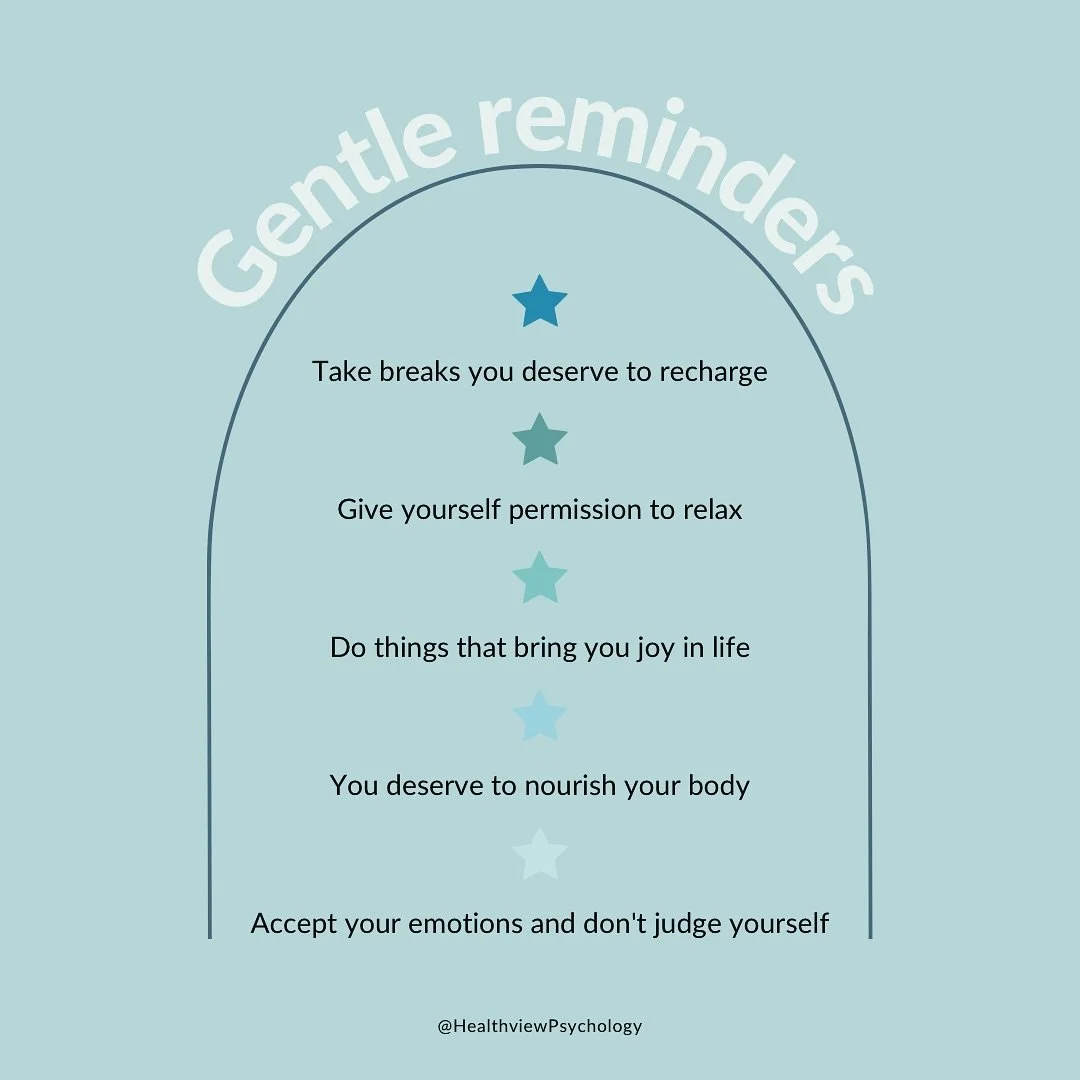 &ldquo;Some Gentle Reminders for Your Psychological Wellbeing 🌿

1. Be kind to yourself. You are doing the best you can.

2. Take breaks when you need them. Rest is as important as work.

3. Surround yourself with people who lift you up. Limit time 