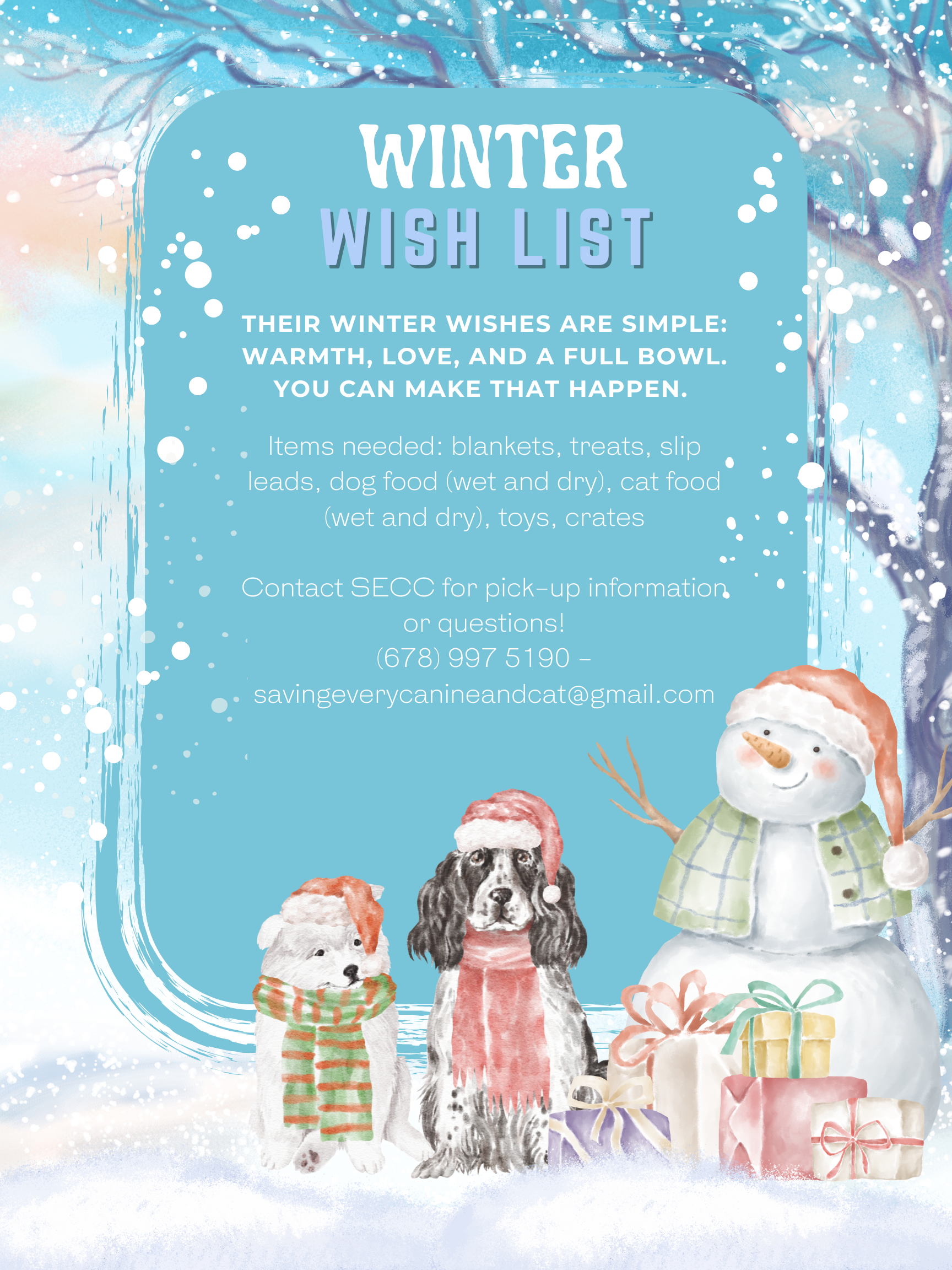 Winter Wish List Drive