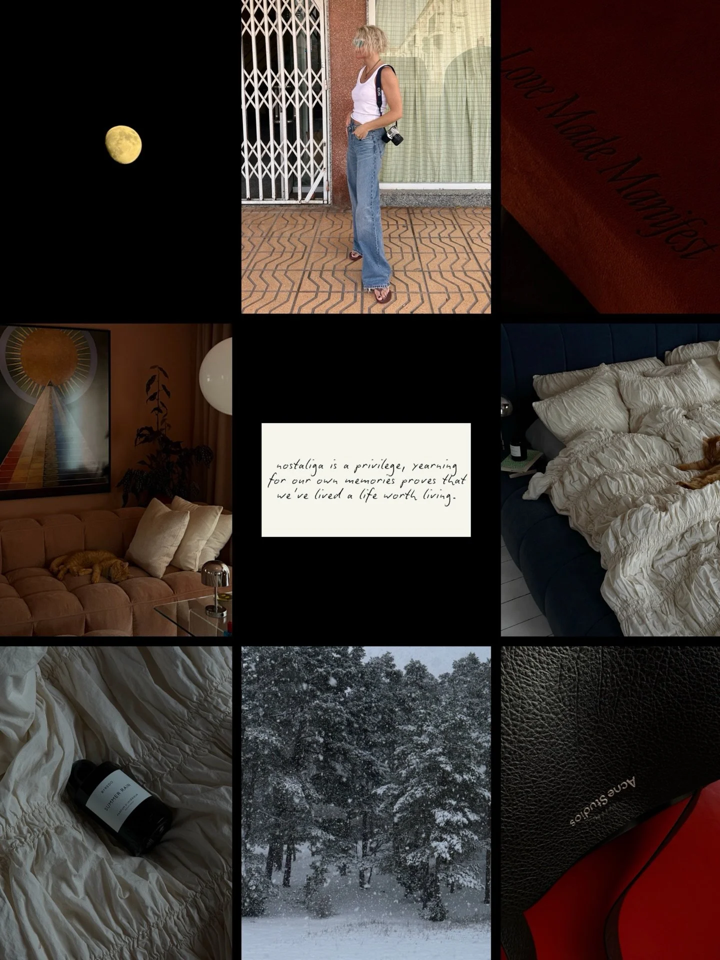 Stream of consciousness; Home smells like summer rain, and our bedroom has never been more inviting. Every day feels like a hit of dopamine, waking up surrounded by our four cats and a husband whom I don&rsquo;t ever seem to get tired of? 

November 