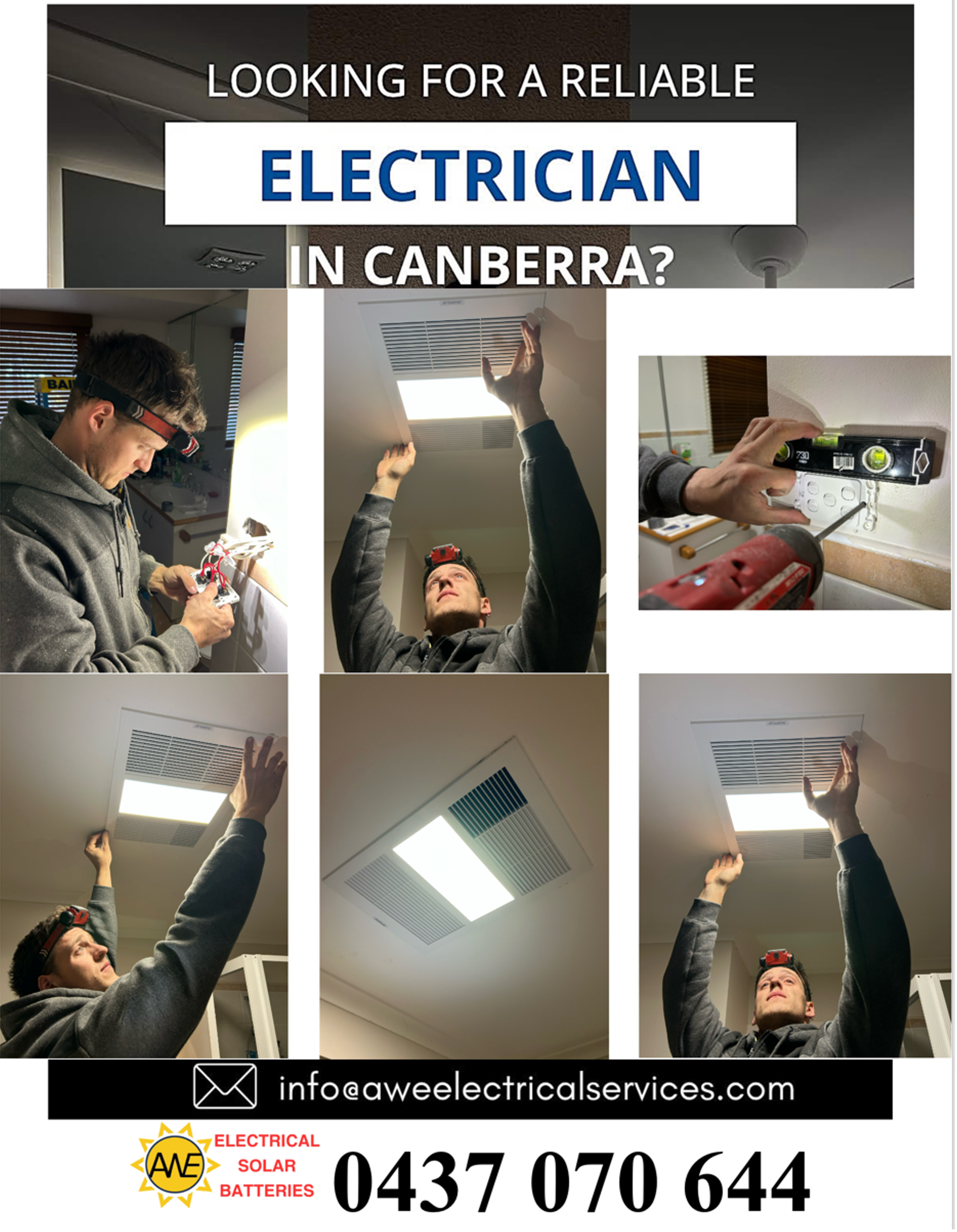 Bathroom light, heater and vented exhaust installed!