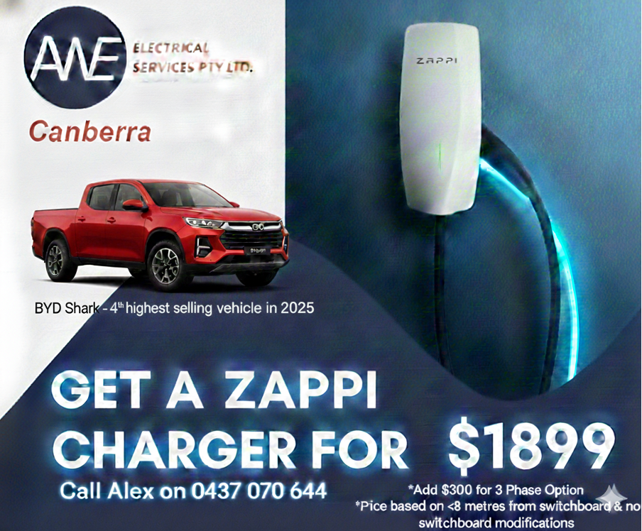Power Your BYD Shark with a Zappi Charger – Canberra’s Best EV Value