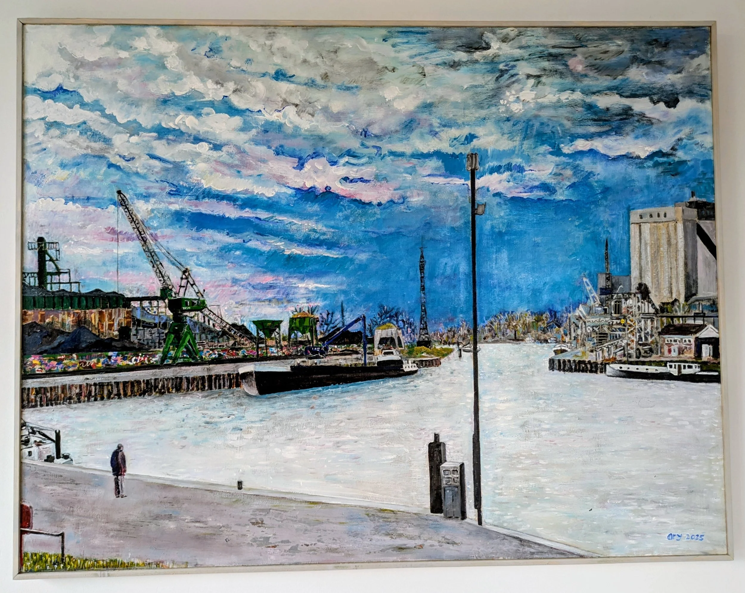 Gezicht op de haven van Wageningen.(Copy)