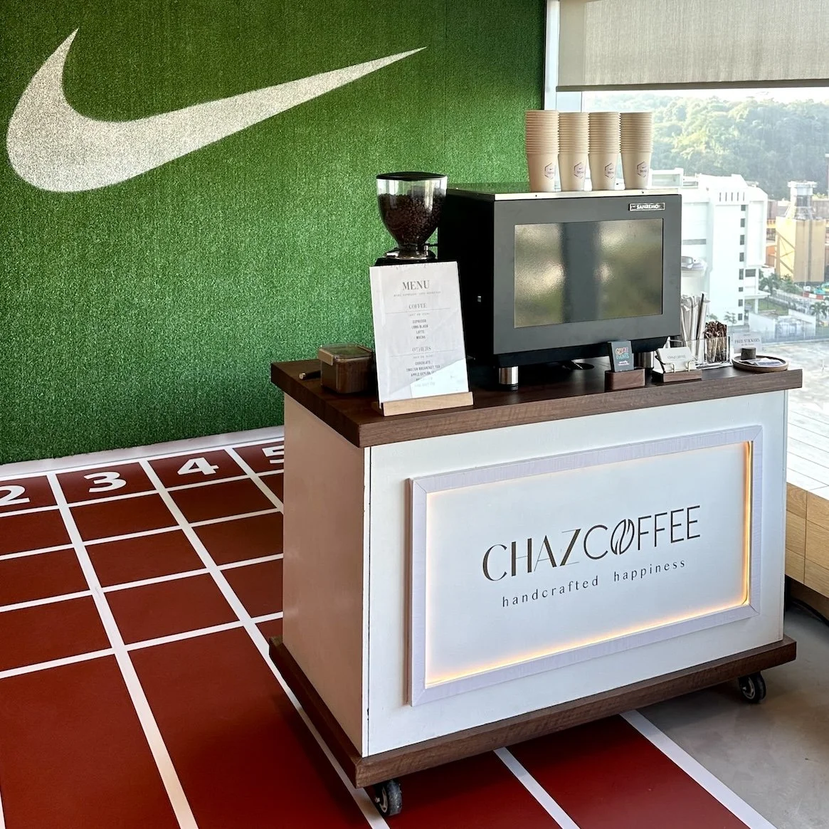 Coffee cart catering Mobile station On-site service Live station events coffee rental bar barista Specialty coffee beverage portable corporate wedding conference trade show hospitality booth pop-up gourmet coffee bubble tea espresso custom singapore