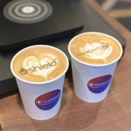 coffee foam printing latte art printing ripple machine intricate design customisation logo print on foam cappuccino latte mocha corporate events trade shows conventions deliver message