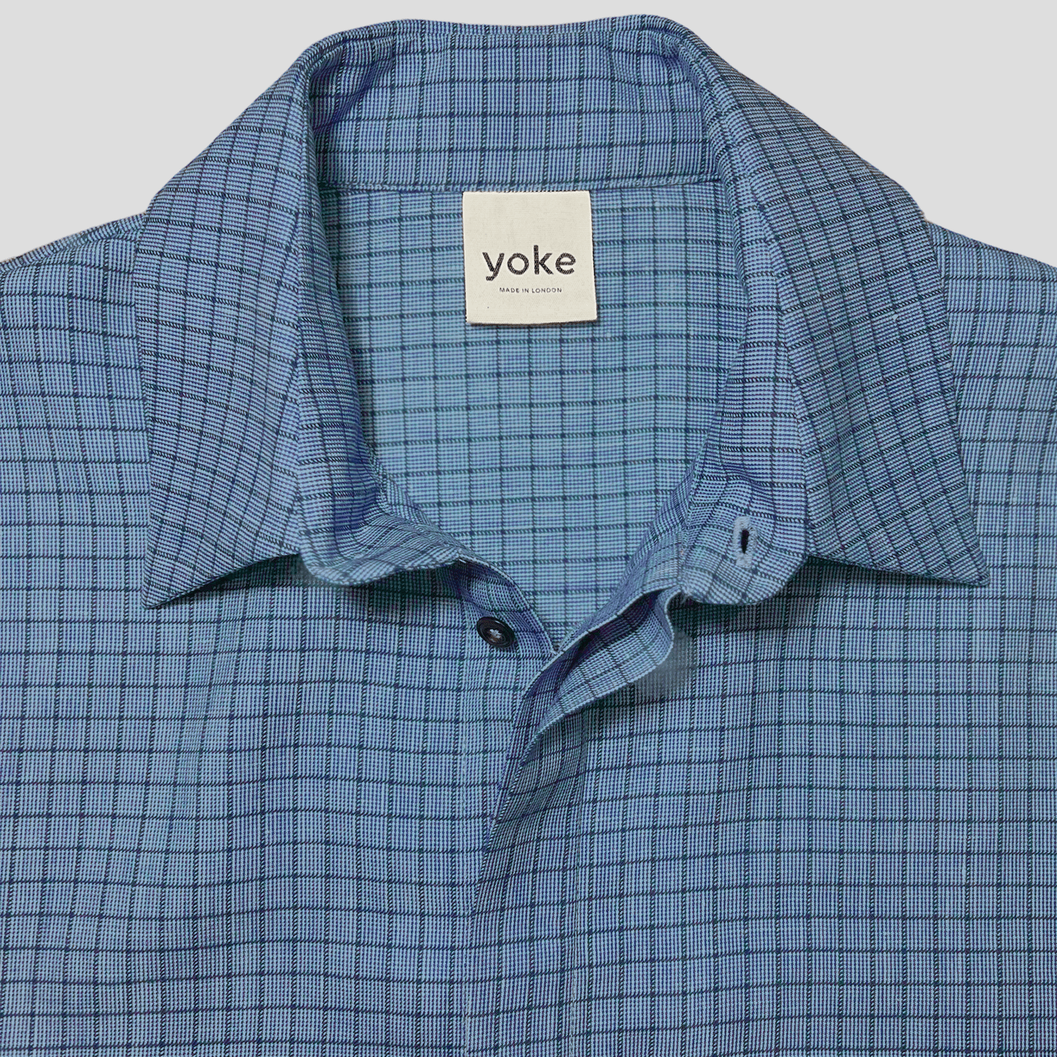 Blue Check Utility Shirt — yoke studio Blue Check Utility Shirt — yoke studio