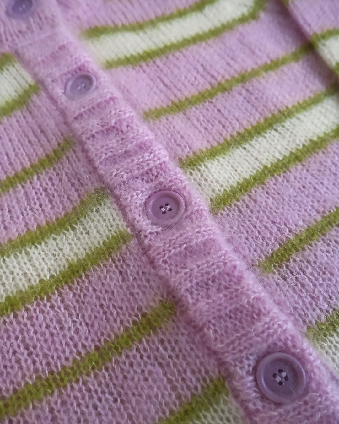 Brushed Mohair Stripe Cardigan — yoke studio