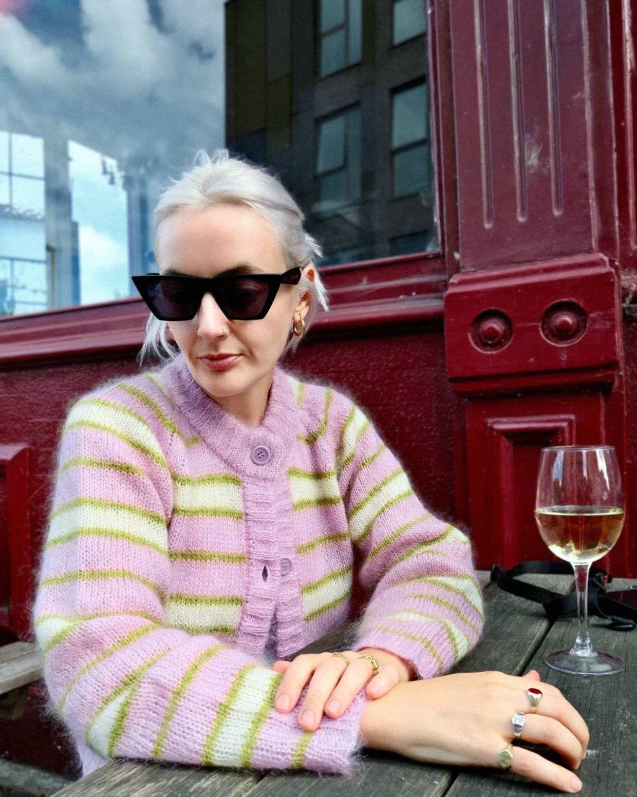 Brushed Mohair Stripe Cardigan — yoke studio