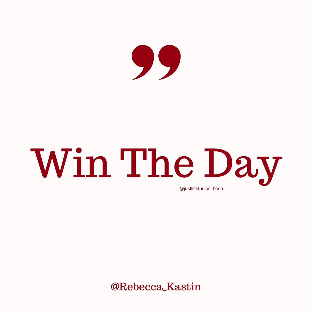 💪🏼WIN THE DAY 💪🏼

When life feels heavy&hellip;
When the world spins in chaos&hellip;
When everything feels out of your control&hellip;

There&rsquo;s one thing you can control:
How you show up.

✅ One step at a time
✅ One hour at a time
✅ One sm