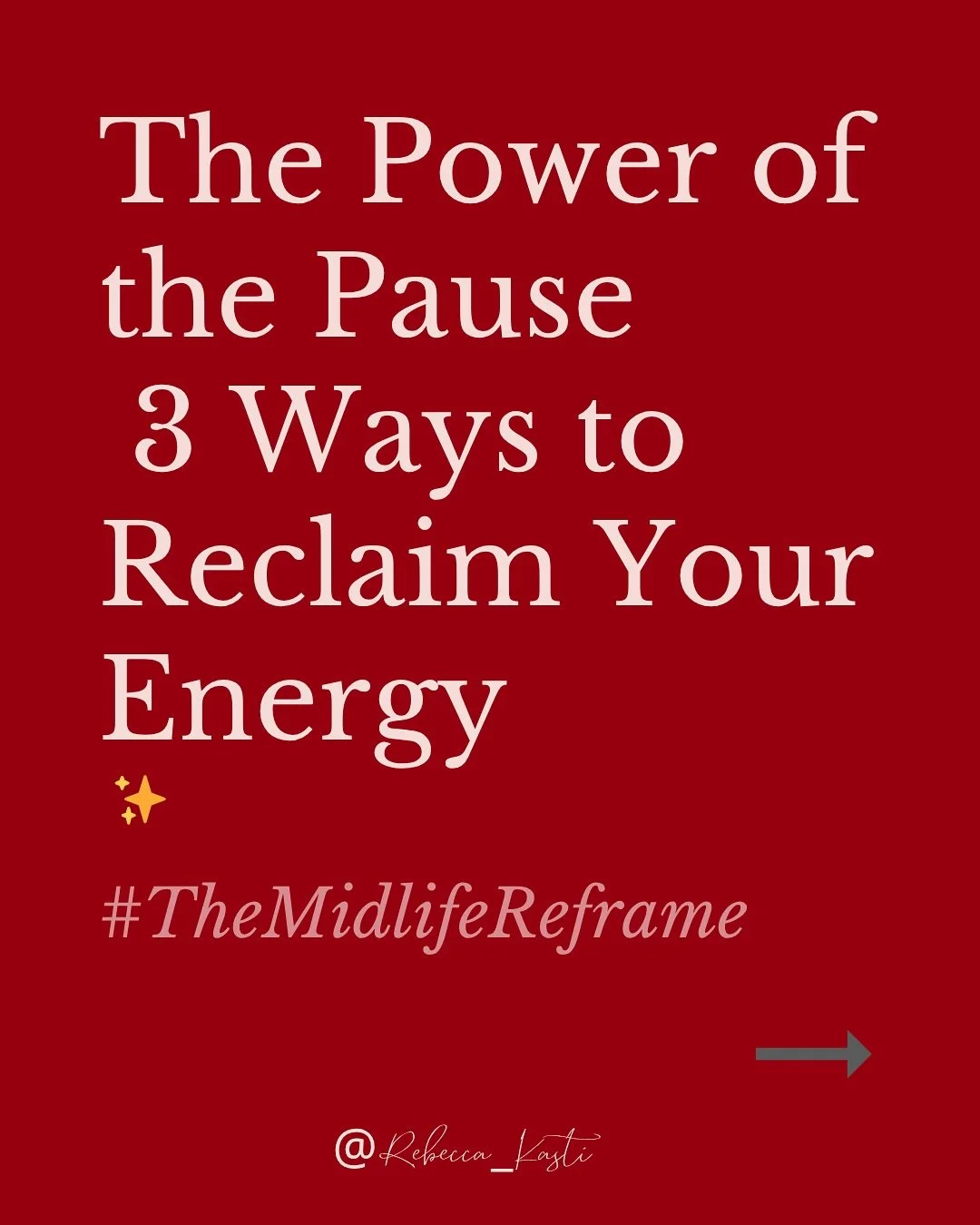 You&rsquo;re not losing energy &mdash; you&rsquo;re learning to wield it differently.

Menopause isn&rsquo;t the end of your power; it&rsquo;s the beginning of your sovereignty.🔥👑

The Power of the Pause ✨

Menopause isn&rsquo;t an ending &mdash; i