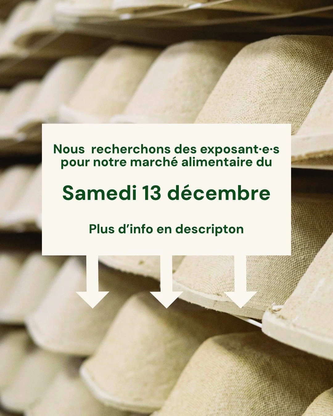 🎄 March&eacute; de No&euml;l 100% local &agrave; La Boulangerie Culturelle !

🎅Bonjour &agrave; toutes et &agrave; tous !

Nous organisons un petit march&eacute; de No&euml;l local &agrave; La Boulangerie Culturelle &agrave; Saint-Marcel, le samedi