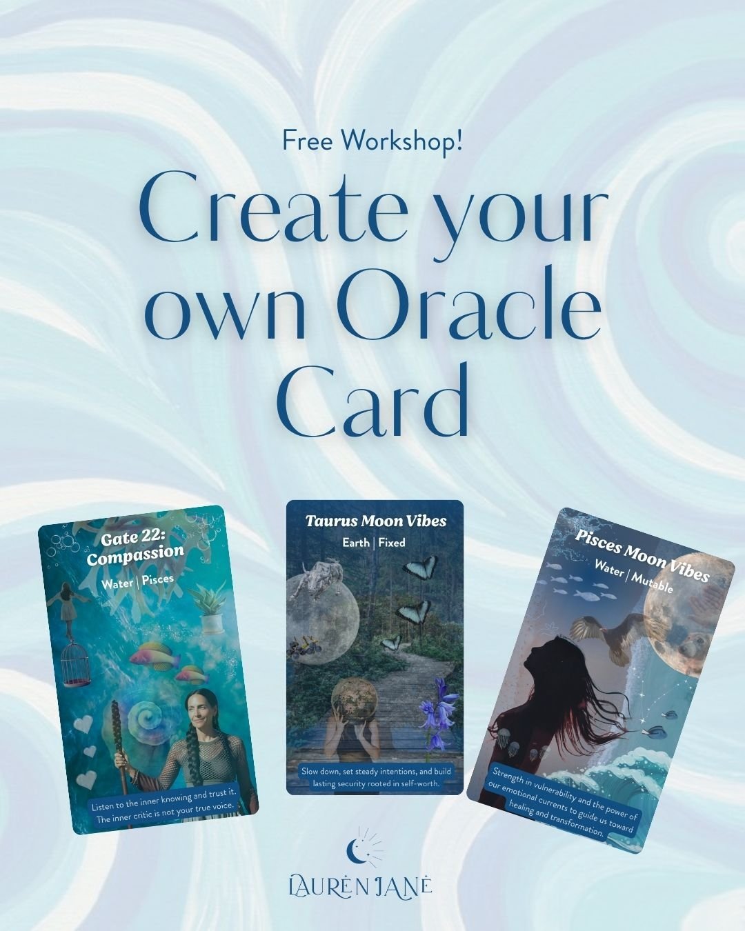 Free workshop tomorrow! Join my email list (link in bio) to hear about future workshops more in advance. I've not been posting here very much recently.

In this one, the intention is to create 1 or 2 Oracle cards that are deeply meaningful for you- w