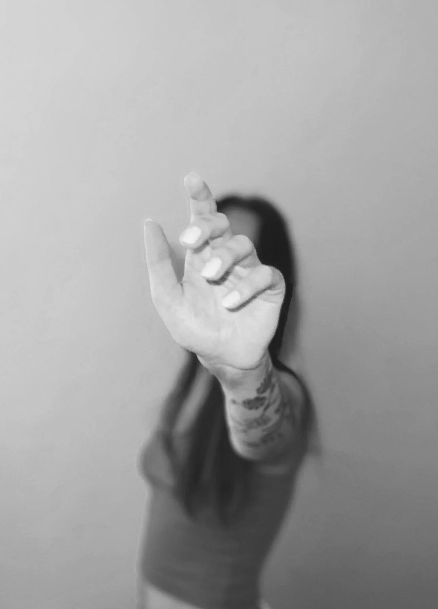 Woman reaching out her hand