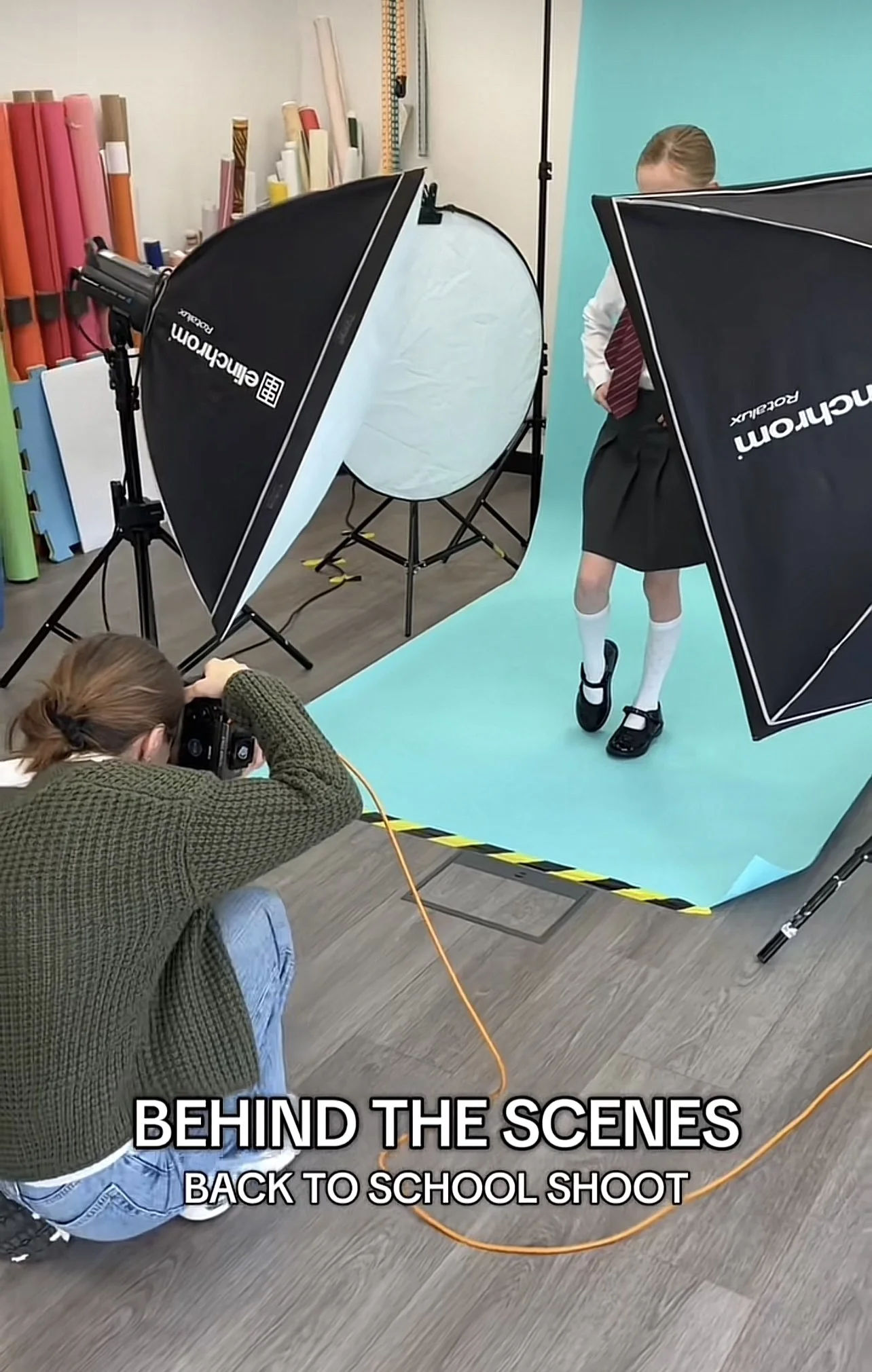 Behind the scenes of a photoshoot I shot for Shoezone's Back To School promotion with models (Click on the image to see a behind the scenes video).