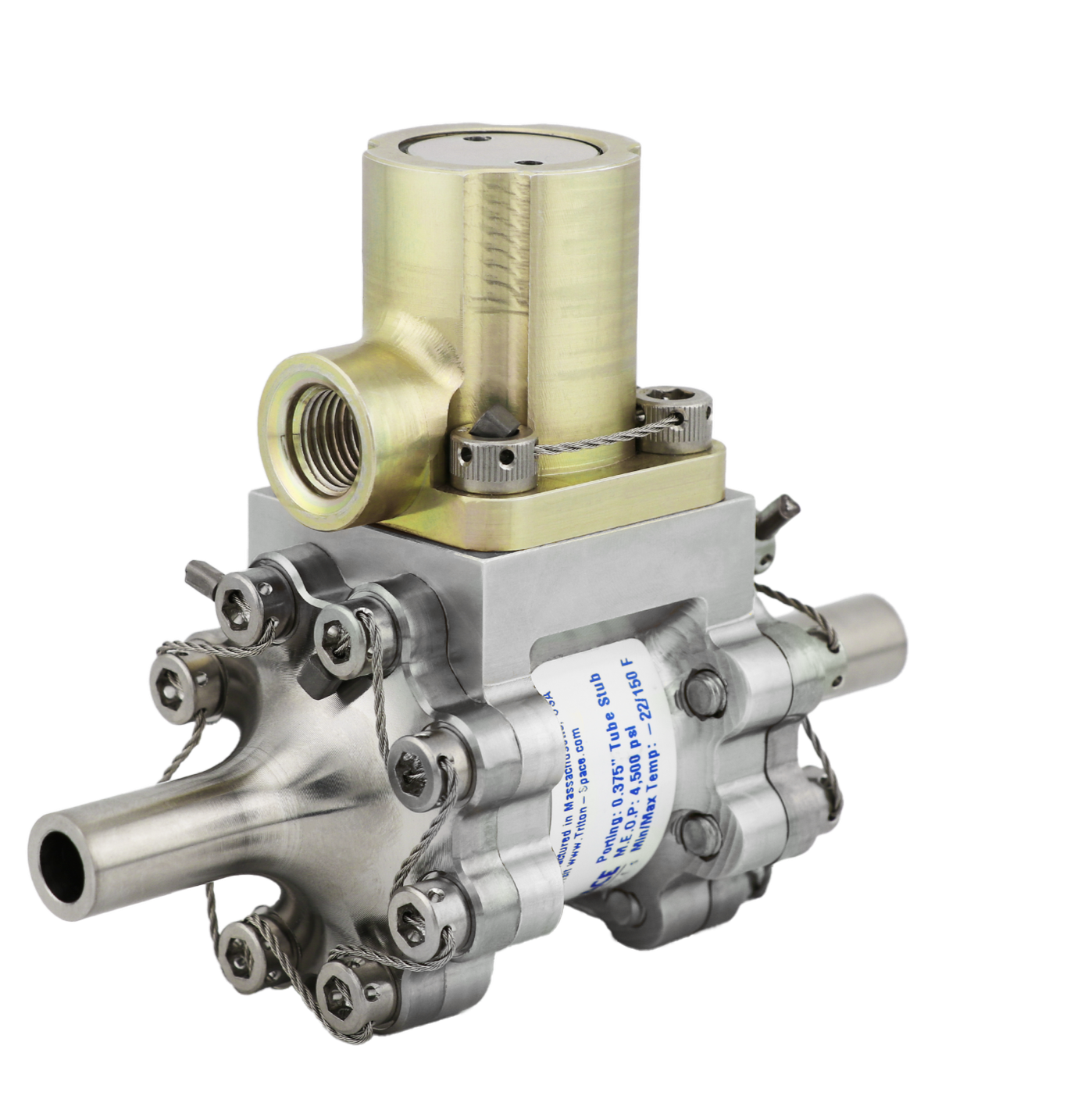3/8” In-Line Normally Closed Pyrotechnic Poppet Valve with Resettable ...