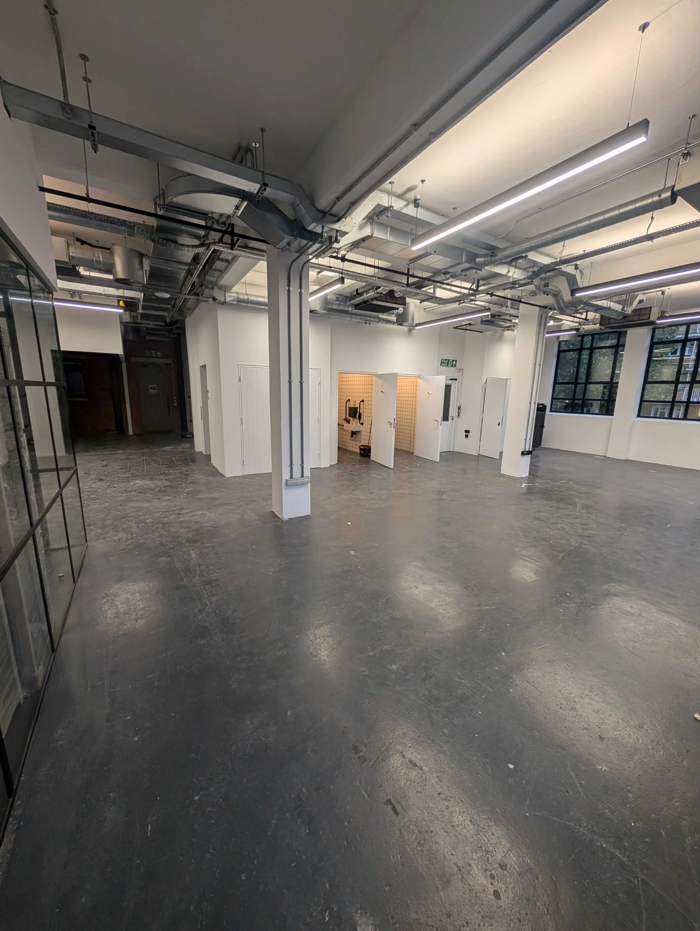 microcement office floor referb before 2