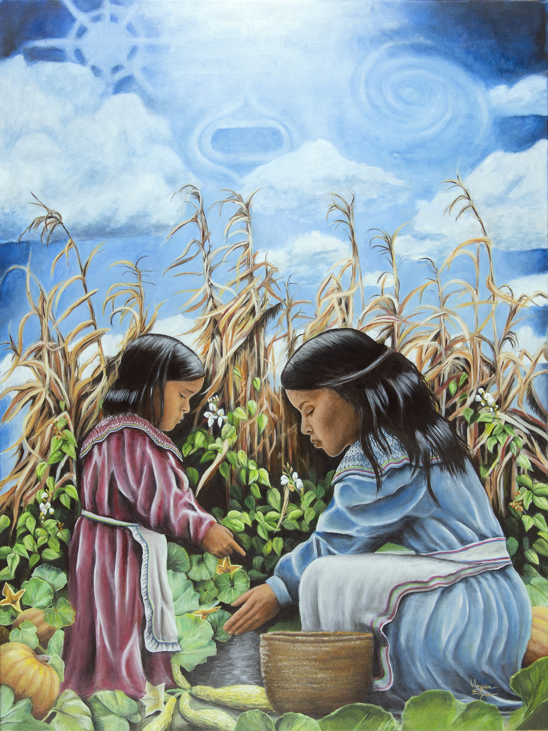 Kate and Emma, Oil on Canvas (2020)
I wanted to paint something “culturally significant” and document important aspects of Chickasaw life. This painting is inspired by my great grandmother, and my great-great grandmother, who are both Chickasaws.
