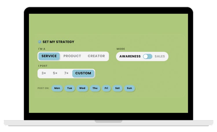 Setting your strategy