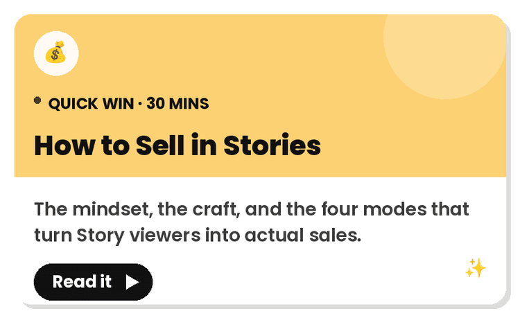 How to Sell in Stories