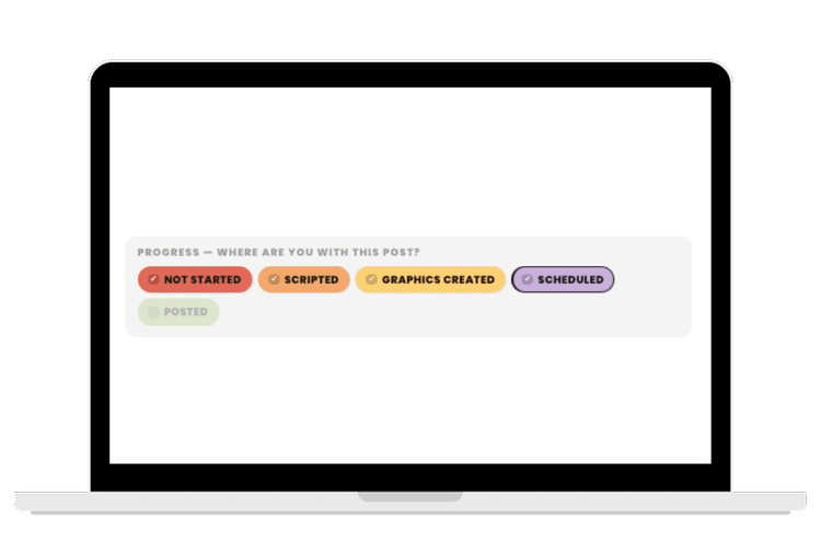 Tracking progress in the plan