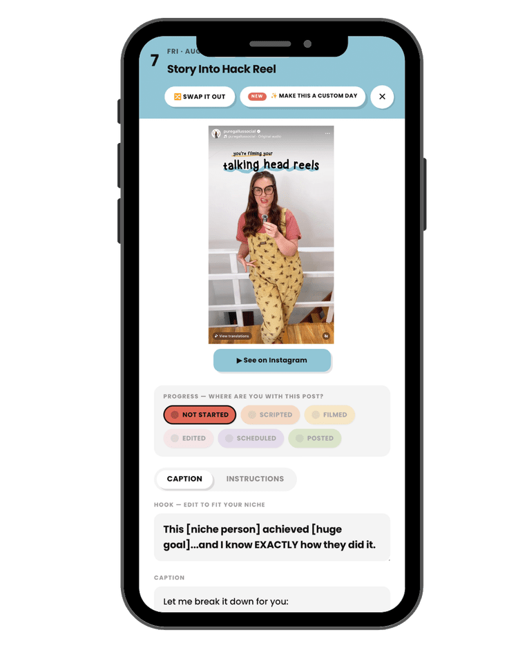 Editing hook and caption templates