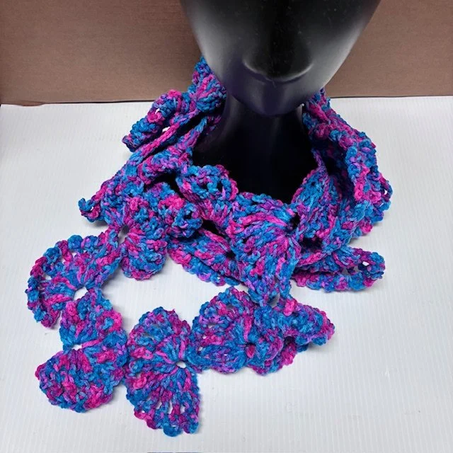 Vibrant Blue-Purple Scarf