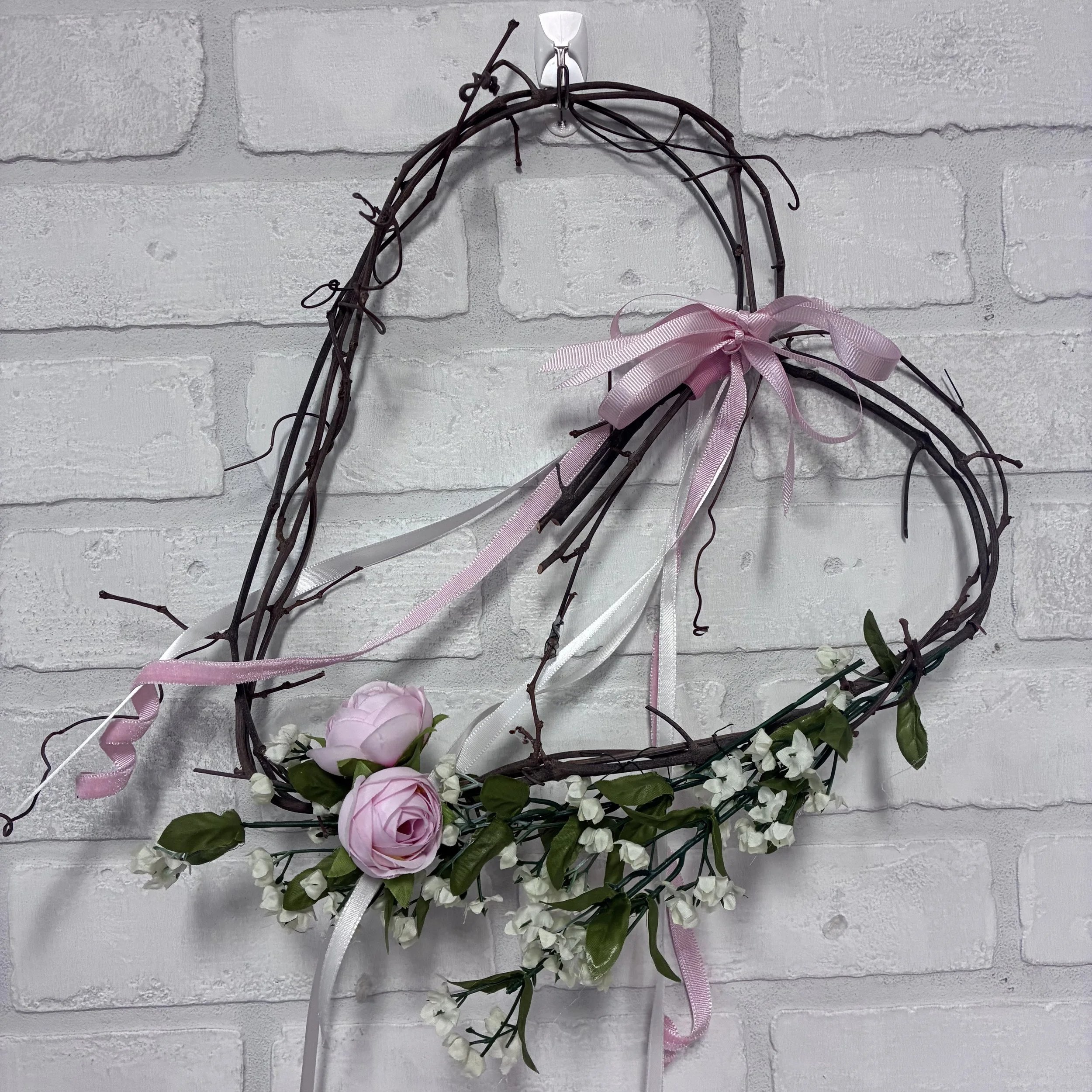 Rustic Heart-Shaped Floral Wreath