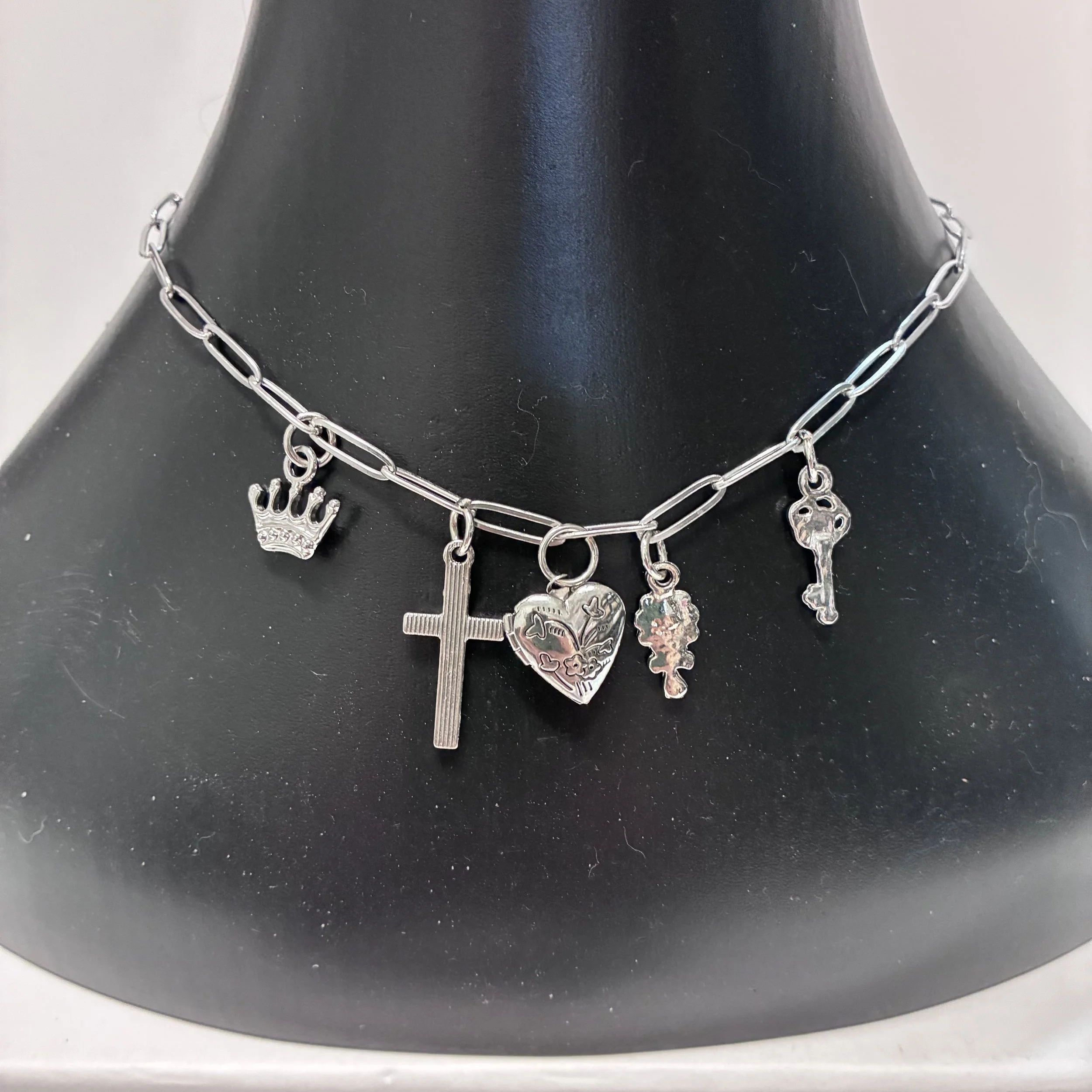 Silver Heart Charm Necklace